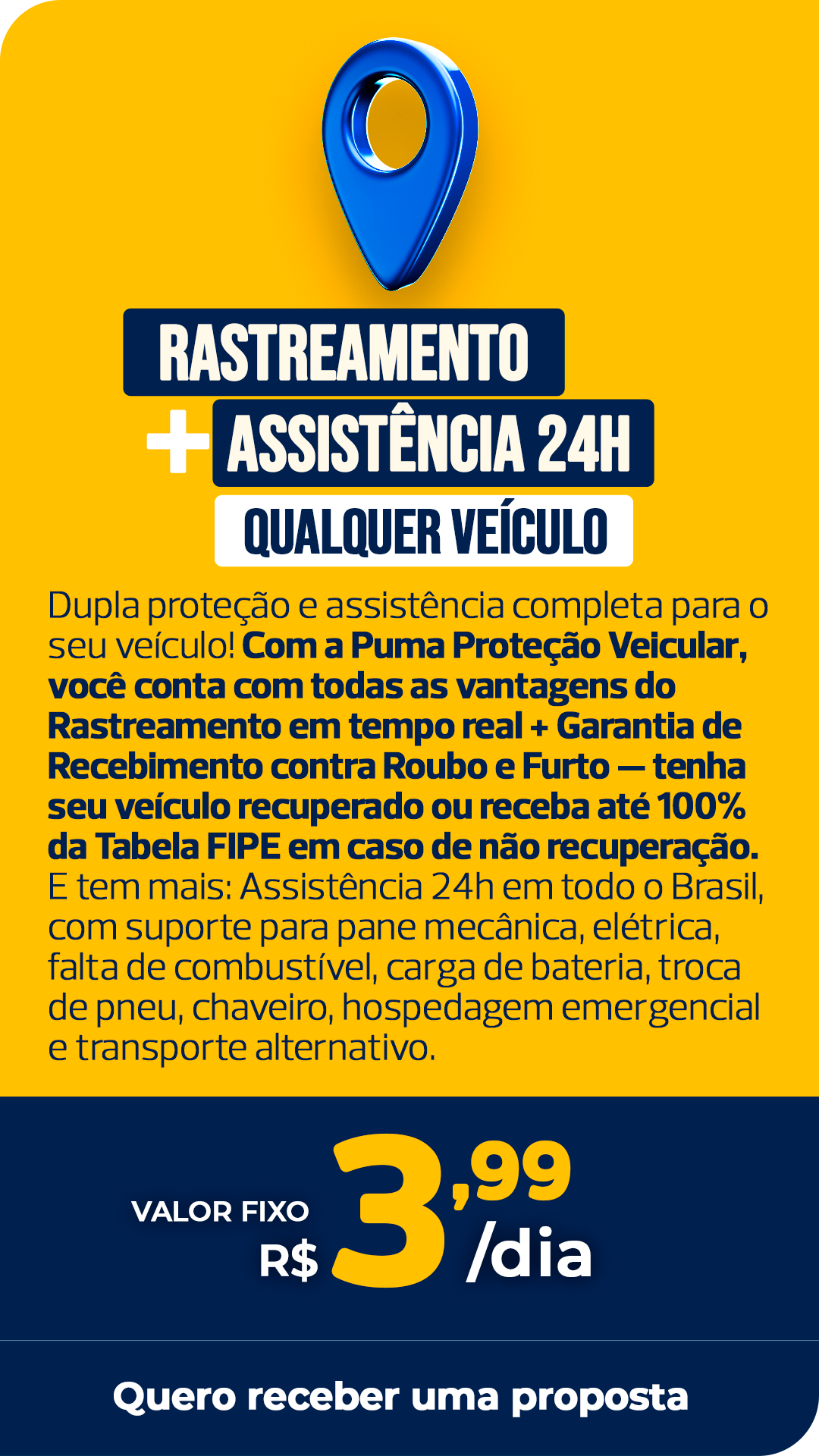 Rastreamento + Assistência 24h